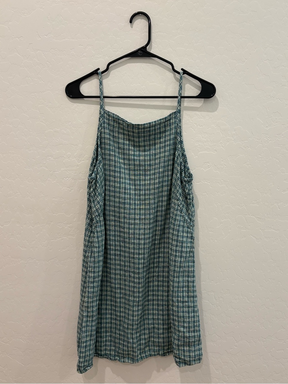 Old Navy Green Plaid Mini Dress